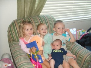 All the grandbabies (for about 2 seconds, Laura is due on the 2nd)