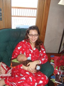 Kaja and her favorite gift, Sidney