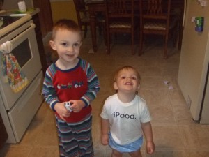 Potty training (agian) Notice the shirt?