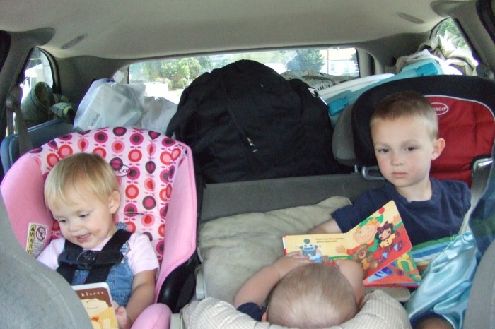 We are all ready to go. Patrick is already tired