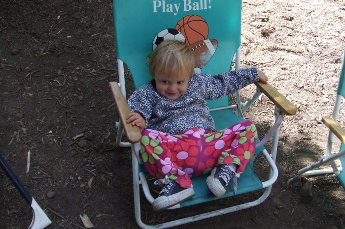 Auretta liked the little chairs