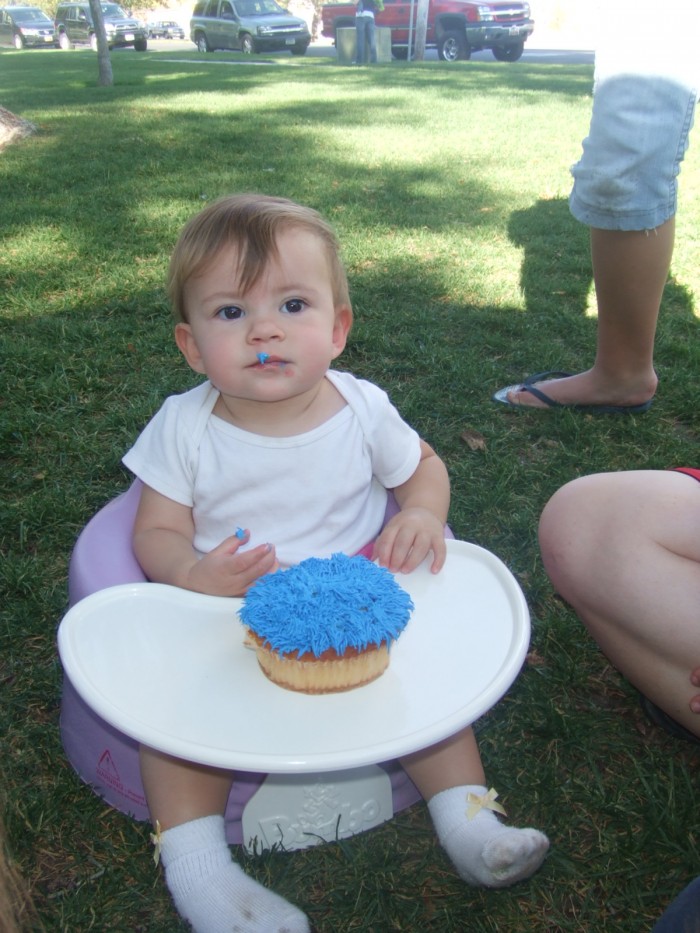 Her parents were more excited about the cake than she was