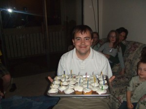 Michael's 30th! 30 cupcakes with 30 candles